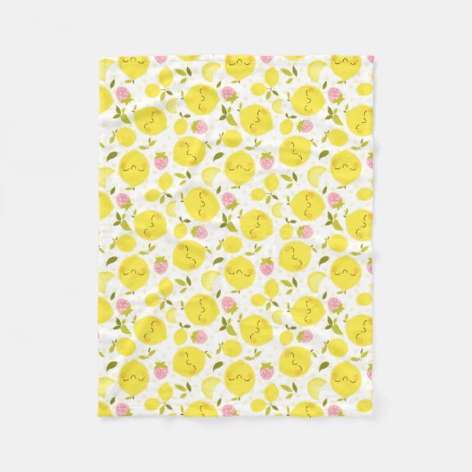 Couverture Polaire Lemon blanc de fraise (Devant)