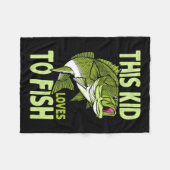 Couverture Polaire L'Enfant Aime Pêcher Les Enfants (Devant (Horizontal))