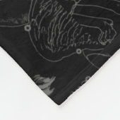 Couverture Polaire Leo Constellation Hevelius 1690 sur Black (Coin)