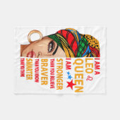 Couverture Polaire Leo queen Je suis plus fort drôle cadeau d'anniver (Devant (Horizontal))