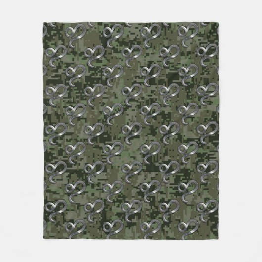 Couverture Polaire Léo Zodiac Connexion Olive Green Camo numérique (Devant)