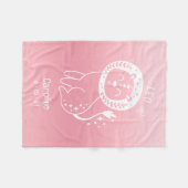 Couverture Polaire Leo Zodiac Star Nom personnalisé Birthdate Pink Ba (Devant (Horizontal))
