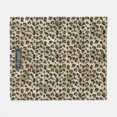 Couverture Polaire Leopard Animal Print With Black Faux Foil And Name (Devant (Horizontal))