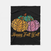 Couverture Polaire Leopard Citrouille Happy Automne Yall Automne Citr (Devant)