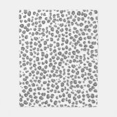 Couverture Polaire Léopard de neige moderne Poster de animal Motif gr (Devant)