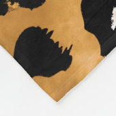 Couverture Polaire léopard de peau d'animal : motif d'aquarelle. (Coin)