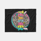 Couverture Polaire Leopard Enseignant Heureux Premier Jour De L'Ensei (Devant (Horizontal))