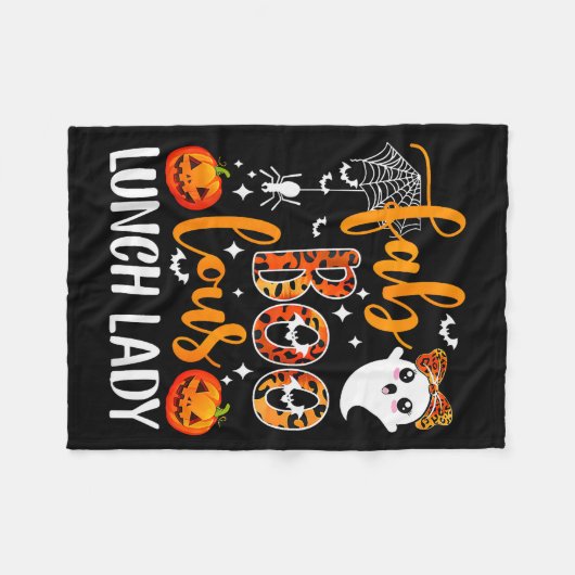 Couverture Polaire Leopard Fab Boo Lous Lunch Lady Matching Group Tee (Devant (Horizontal))