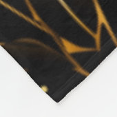 Couverture Polaire Léopard Guépard Noir Or Jungle Safari Feuilles (Coin)