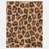Couverture Polaire Leopard Jaguar Chat fourrure Brown Motif-24609 (Devant)