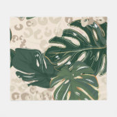 Couverture Polaire Leopard motif, poster de animal design transparent (Devant (Horizontal))