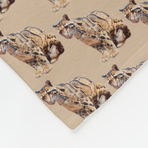 Couverture Polaire léopard nébuleux photographie jungle grand félin a
