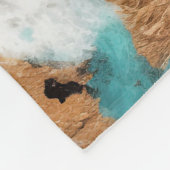 Couverture Polaire Léopard Noir Turquoise (Coin)