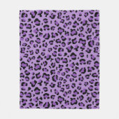 Couverture Polaire Leopard Print, Léopard Spots, Purple Leopard (Devant)