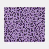 Couverture Polaire Leopard Print, Léopard Spots, Purple Leopard (Devant (Horizontal))
