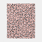 Couverture Polaire Léopard Print, Léopard Spots, Rose Léopard (Devant)