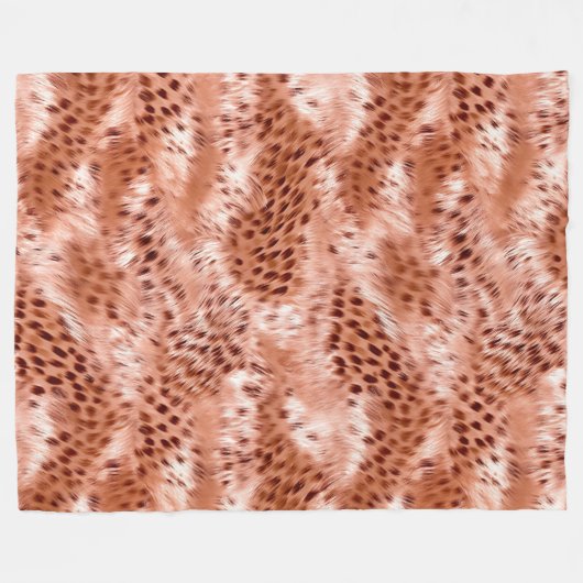 Couverture Polaire Léopard rose rose (Devant (Horizontal))