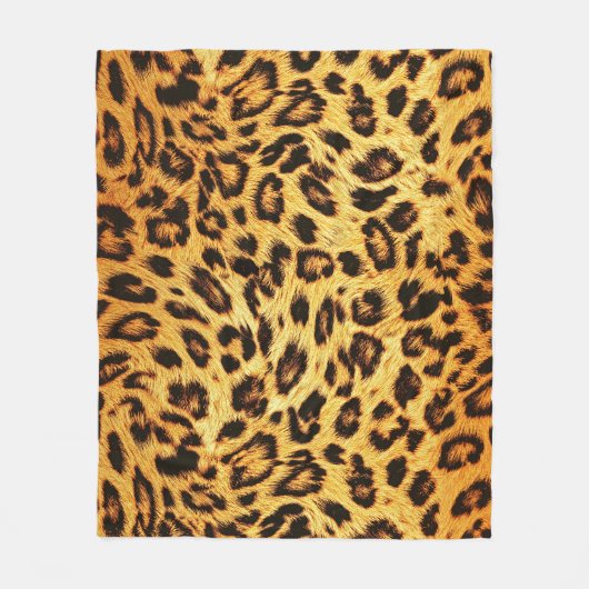 Couverture Polaire Leopard tendance : Motif de design de peau. (Devant)