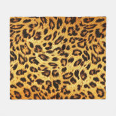 Couverture Polaire Leopard tendance : Motif de design de peau. (Devant (Horizontal))
