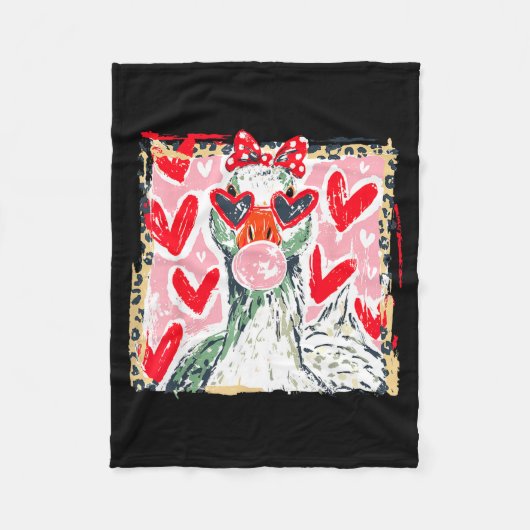 Couverture Polaire Leopard Valentine's Day Goose Cute Animal Couple M (Devant)