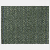 Couverture Polaire Léopard vert avec fleur de Lis (Devant (Horizontal))