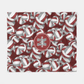 Couverture Polaire l'équipe de l'école maroon grey (Devant (Horizontal))