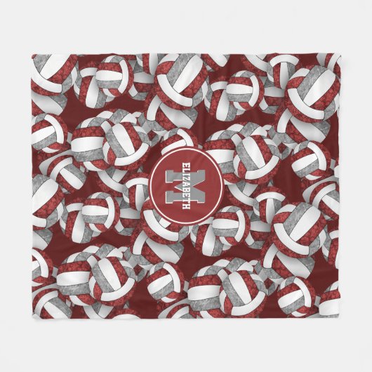 Couverture Polaire l'équipe de l'école maroon grey (Devant (Horizontal))