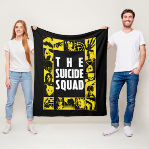 Couverture Polaire L'équipe du suicide   Blocs d'icônes jaune et noir