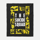 Couverture Polaire L'équipe du suicide | Blocs d'icônes jaune et noir (Devant)