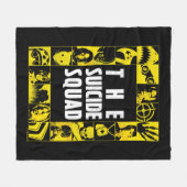 Couverture Polaire L'équipe du suicide | Blocs d'icônes jaune et noir (Devant (Horizontal))