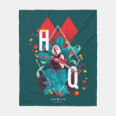 Couverture Polaire L'équipe du suicide | Harley Quinn Floral Diamond (Devant)