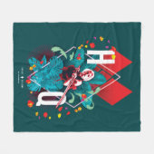 Couverture Polaire L'équipe du suicide | Harley Quinn Floral Diamond (Devant (Horizontal))