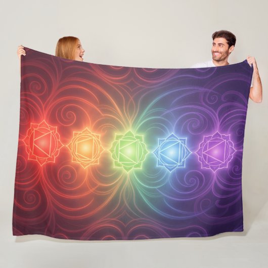 Couverture Polaire Les 7 Chakras (En situation)