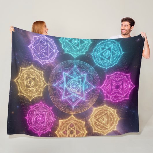 Couverture Polaire Les 7 Chakras (En situation)