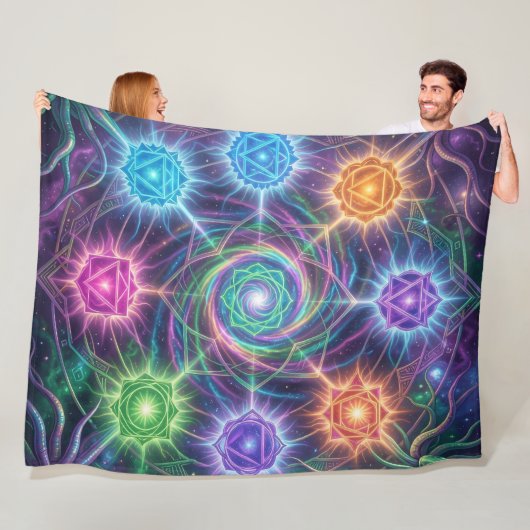 Couverture Polaire Les 7 chakras (En situation)