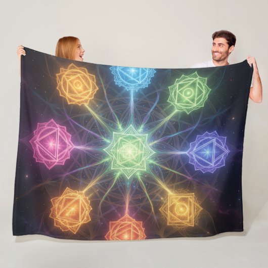 Couverture Polaire Les 7 Chakras (En situation)