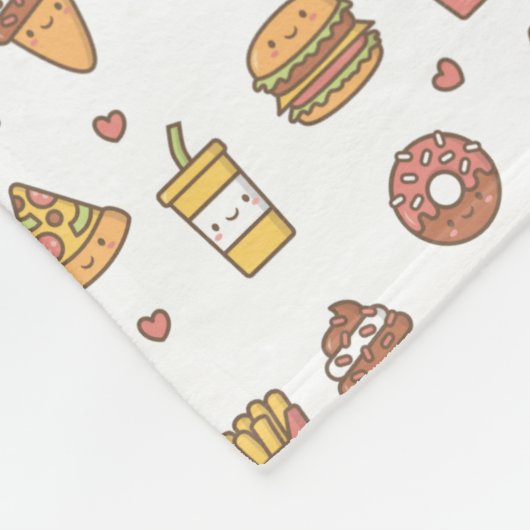 Couverture Polaire Les aliments de préparation rapide de Kawaii (Coin)