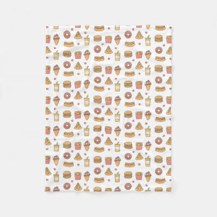 Couverture Polaire Les aliments de préparation rapide de Kawaii