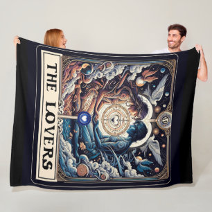 Couverture Polaire LES AMANTS Tarot Céleste Homme & Femme Âmes sœurs