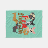 Couverture Polaire Les amis Furever poursuit des chiots (Devant (Horizontal))