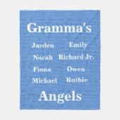 Couverture Polaire Les anges de la grand-maman entièrement (Devant)