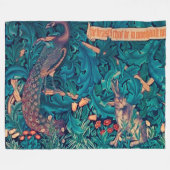 Couverture Polaire Les animaux dans la forêt, William Morris (Devant (Horizontal))