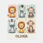 Couverture Polaire Les animaux de Safari lunaires (Devant)