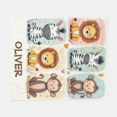 Couverture Polaire Les animaux de Safari lunaires (Devant (Horizontal))