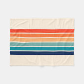 Couverture Polaire Les années 70 coloré rayé rétro (Devant (Horizontal))