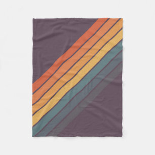 Couverture Polaire Les années 70 coloré rayé rétro