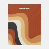 Couverture Polaire Les années 70 Orange Super Hippie Retro Personnali (Devant)