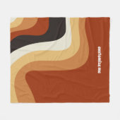 Couverture Polaire Les années 70 Orange Super Hippie Retro Personnali (Devant (Horizontal))