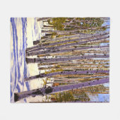 Couverture Polaire Les arbres d'Aspen dans la forêt (Devant (Horizontal))