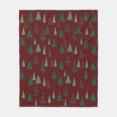 Couverture Polaire Les arbres de Noël verts (Devant)